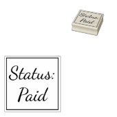 Gewoon "Status: betaald" Rubberstempel Rubberstempel (Gestempeld)