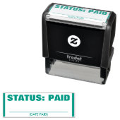 Gewoon "STATUS: BETAALD" Rubberstempel Zelfinktende Stempel (In situ)
