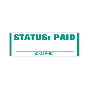 Gewoon "STATUS: BETAALDE Rubber Stempel