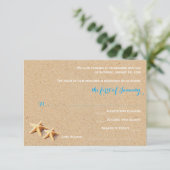 Gewoon Strand Bruiloft RSVP Sjabloon (Staand voorkant)