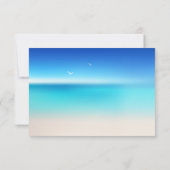 Gewoon Strand Bruiloft RSVP Sjabloon (Achterkant)