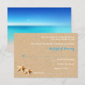 Gewoon Strand Bruiloft RSVP Sjabloon (Voorkant / Achterkant)