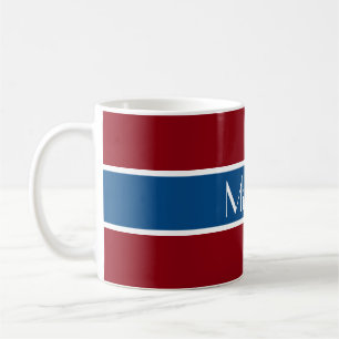 Gewoon Stripes donkerblauw + uw ruggengraat. en na Koffiemok