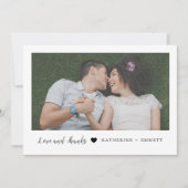 Gewoon Sweet Wedding Dank u fotokaart Bedankkaart (Voorkant)