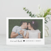 Gewoon Sweet Wedding Dank u fotokaart Bedankkaart (Staand voorkant)