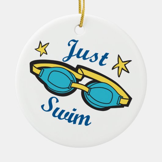 Gewoon Swim Keramisch Ornament (Voorkant)