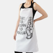 Gewoon te drink om te focussen, grappig citaat schort (Insitu)