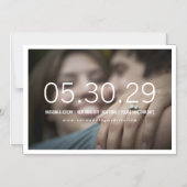 Gewoon tijdloos opslaan van de datum foto magneet magnetische uitnodiging (Voorkant)