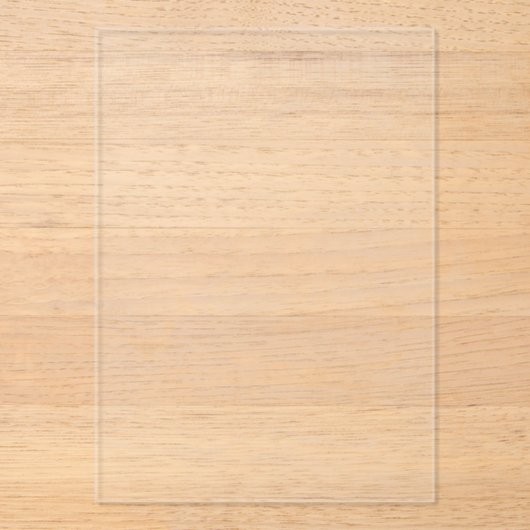 Gewoon transparant 5" x 7" leeg Afstuderen Acryl Uitnodigingen (Voorkant)