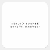 Gewoon trendy minimalistisch professioneel profiel vierkante sticker (Voorkant)