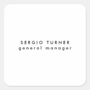 Gewoon trendy minimalistisch professioneel profiel vierkante sticker