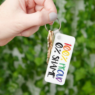 Gewoon trots, geen schaamte Regenboog Gay Pride Sleutelhanger