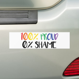 Gewoon trots niet schaamte   Rainbow Gay Pride T-S Bumpersticker