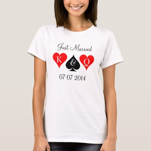 Gewoon trouwen met shirt in Las Vegas met datum (Voorkant)