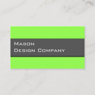 Gewoon tweetone Limoen en grijze stijlvolle Kaart Visitekaartje