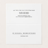 Gewoon uniek zwart wit visitekaartjes (Buitenkant ongevouwen)