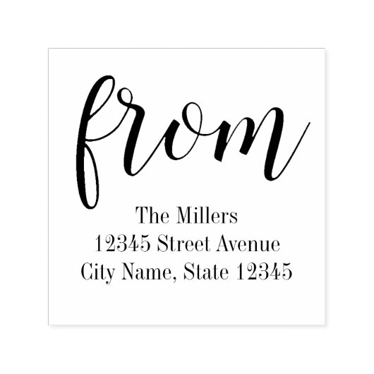 Gewoon van gepersonaliseerde rubberen stempel (Design)