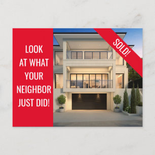 Gewoon verkocht - Fun Briefkaart - Rood
