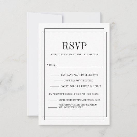 gewoon verliefd RSVP kaartje (Voorkant)