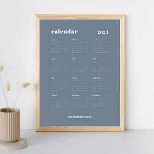 Gewoon vet   Slate Grey & Wit Kalender 2024 Poster