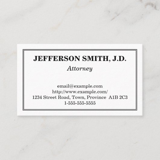 Gewoon Visitekaartje en traditioneel openbaar mini (Voorkant)