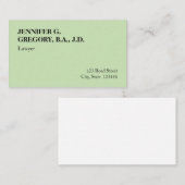 Gewoon Visitekaartje, Humble en minimaal Visitekaartje (Voorkant / Achterkant)