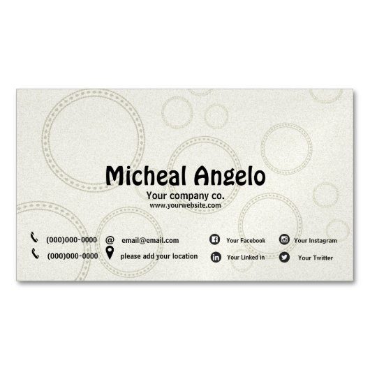 Gewoon visitekaartje magneet (Voorkant)