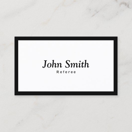 Gewoon Visitekaartje voor zwarte grensreferentie (Voorkant)