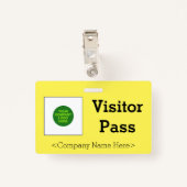 Gewoon "Visitor Pass"-toegangspasje Badge (Achterkant met clip)