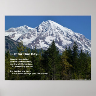 Gewoon voor één dag... Motivatie prijsopgave Poster
