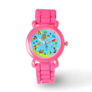 Gewoon voor kinderen, kleurrijk en leuk oceaanleve horloge