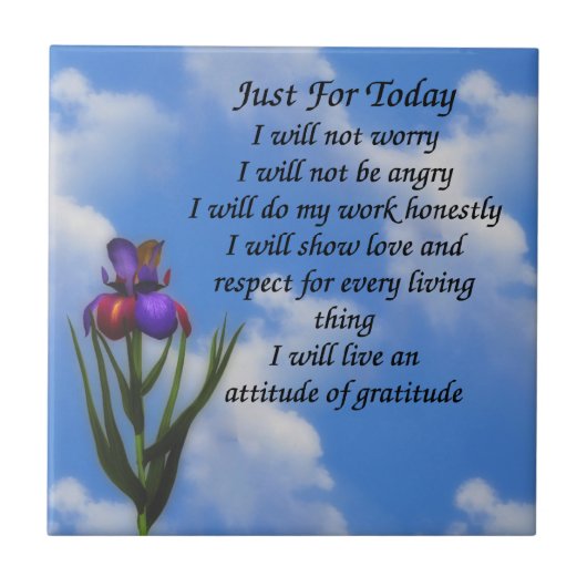 Gewoon voor vandaag Inspirerend gebeden Tegeltje (Voorkant)