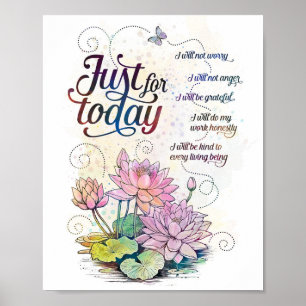 Gewoon voor Vandaag Reiki Principes Voorschriften Poster