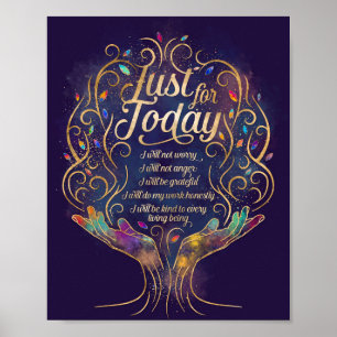 Gewoon voor Vandaag Reiki Principes Voorschriften Poster