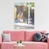 Gewoon voorbij gaan canvas afdruk (Insitu (Woonkamer))