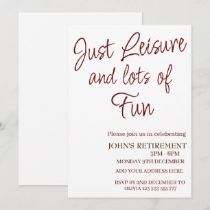 Gewoon vrije tijd en veel plezier Funny Retirement Kaart