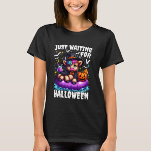 Gewoon wachten tot Halloween Schattig Griezelig Ho T-shirt