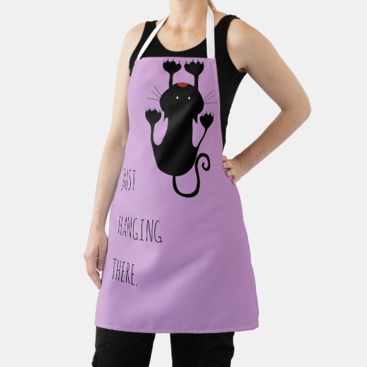 Gewoon wat cartoon van een zwarte kat. schort (Insitu)