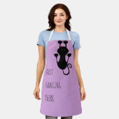 Gewoon wat cartoon van een zwarte kat. schort (Gedragen)