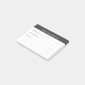 Gewoon White Grey Phone Message Post-it® Notes (Schuin)