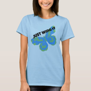 Gewoon Wing It Blue Butterfly T-shirt