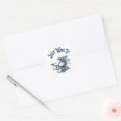 Gewoon Wing It, Duck op een strandstoel Vibes Vierkante Sticker (Envelop)