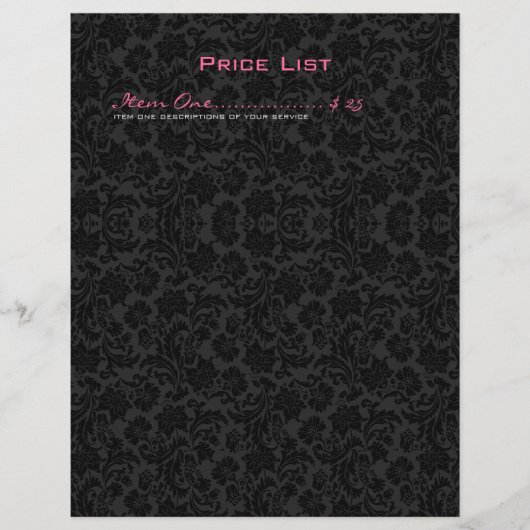 Gewoon wit en zwart  Floral Damaskers Flyer (Voorkant)