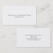 Gewoon wit Trendy Professional Visitekaartje (Voorkant / Achterkant)