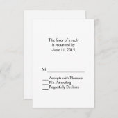 Gewoon witte RSVP (Voorkant / Achterkant)