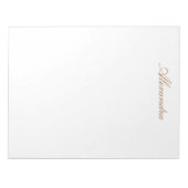 Gewoon witte vaste kleur Pas deze aan Notitieblok (Voorkant)