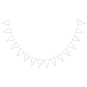 Gewoon witte vaste kleur Pas deze aan Vlaggetjes