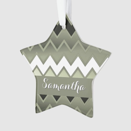 Gewoon ZigZag - Olive Green Ornament (voorkant)