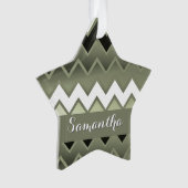 Gewoon ZigZag - Olive Green Ornament (voorkant)