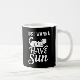 Gewoon zon willen hebben met kat - Knuffelkat die Koffiemok